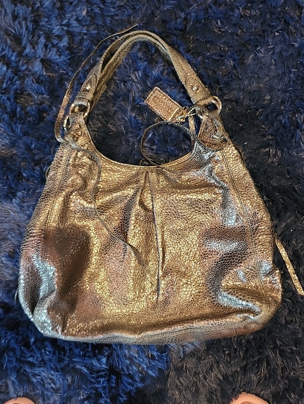 Coach Metallic Gold Shoulder Bag